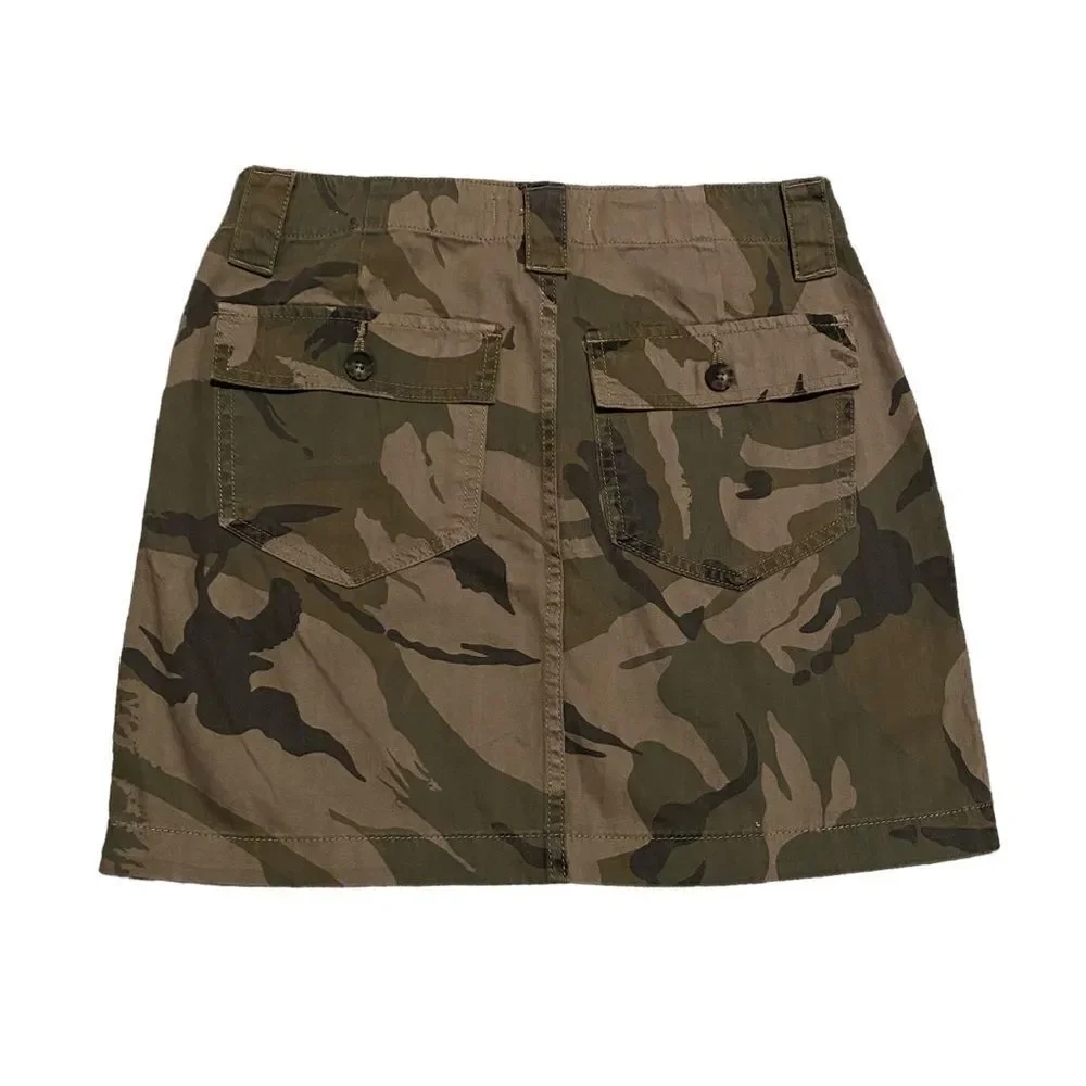 NWT Lucky Brand Camo Cargo Casual Streetwear Utility Y2K Mini Skirt